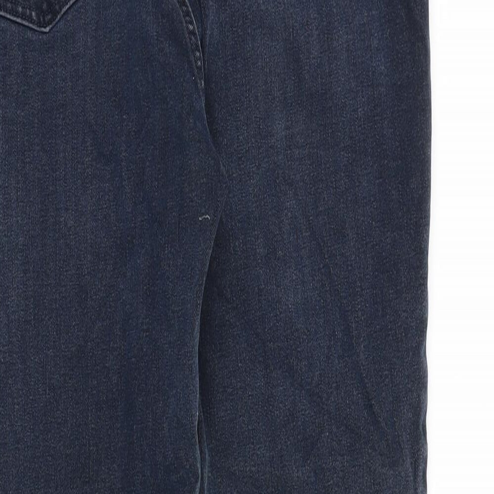 TU Womens Blue Cotton Skinny Jeans Size 12 Regular Zip