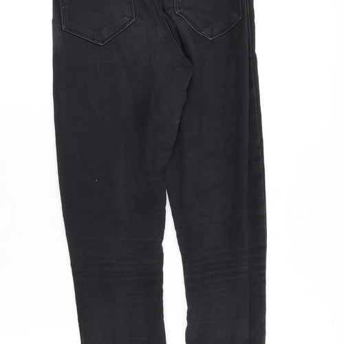 Dorothy Perkins Womens Black Cotton Skinny Jeans Size 8 Slim Zip