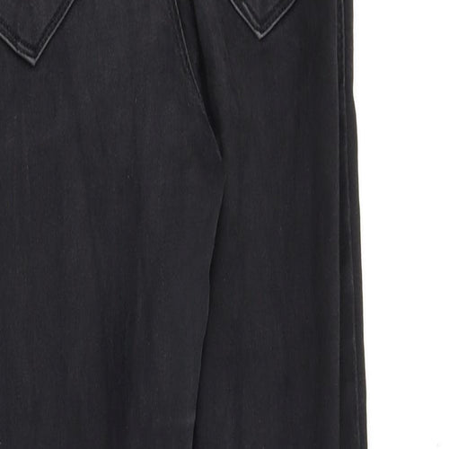 Dorothy Perkins Womens Black Cotton Skinny Jeans Size 8 Slim Zip
