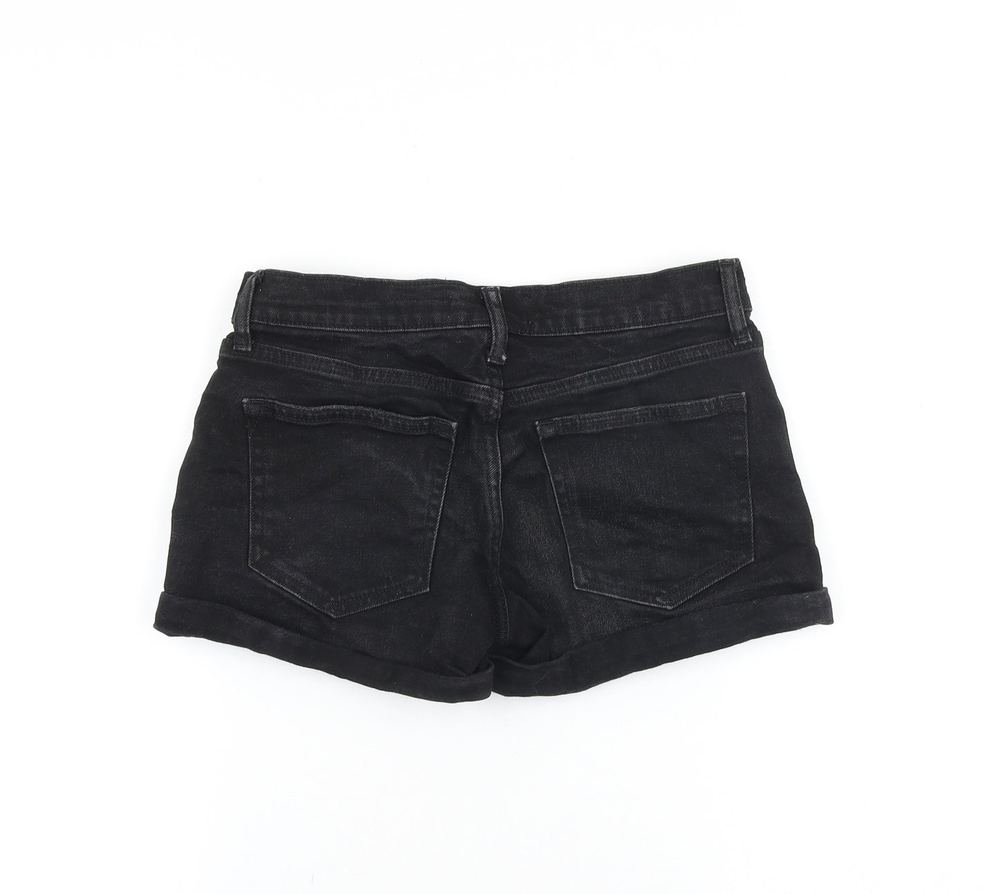 Gap Womens Black Cotton Boyfriend Shorts Size 28 Regular Zip