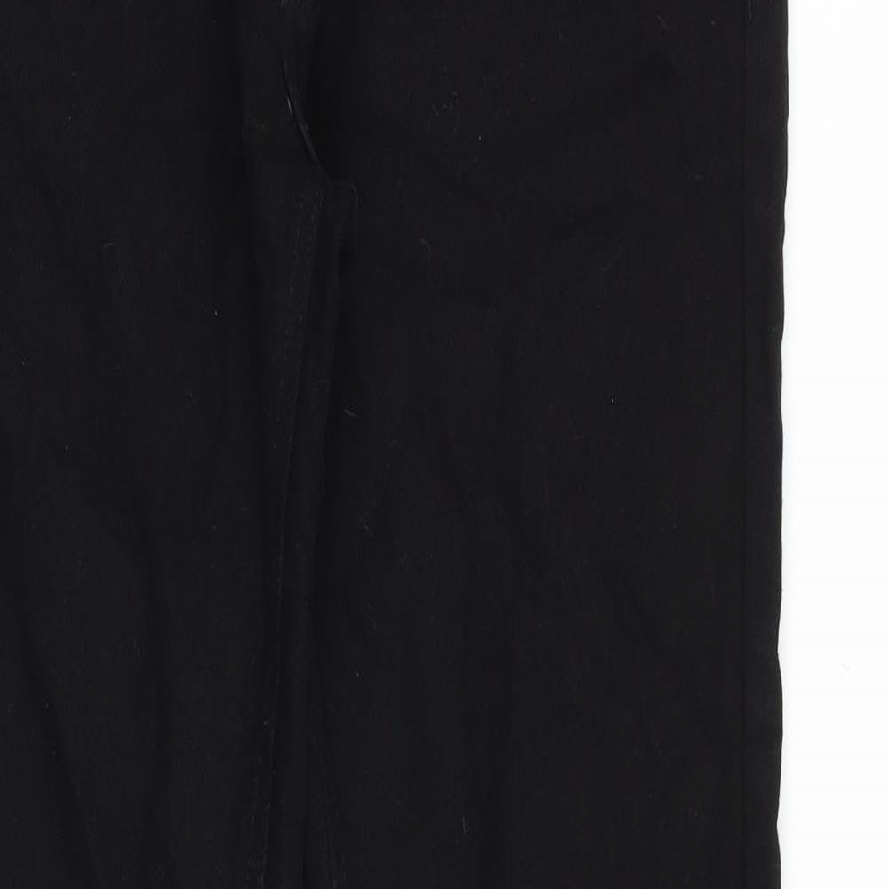 Selected Homme Mens Black Cotton Straight Jeans Size 38 in Regular Zip