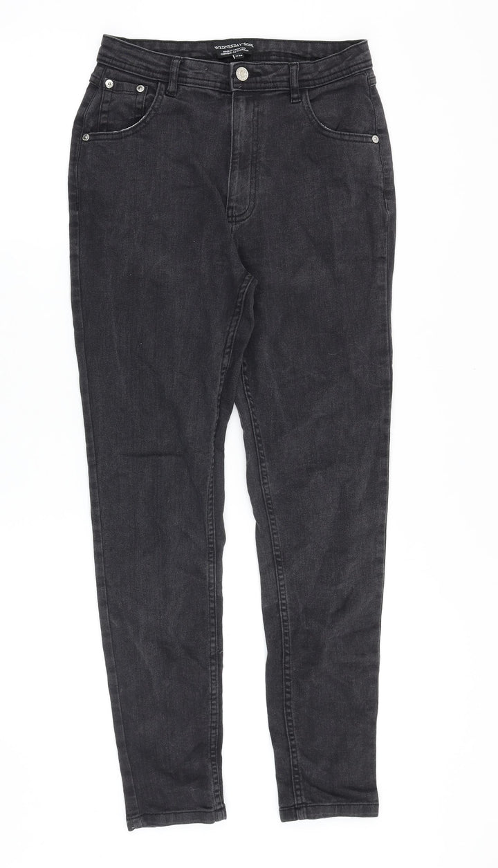 WEDNESDAY'S GIRL Womens Black Cotton Skinny Jeans Size 26 in Regular Zip
