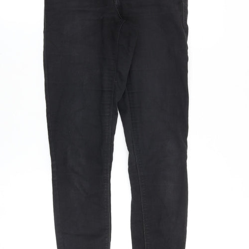 Dorothy Perkins Womens Black Cotton Skinny Jeans Size 8 Slim Zip