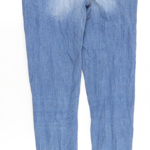 Preworn Womens Blue Cotton Skinny Jeans Size 26 in Slim Zip