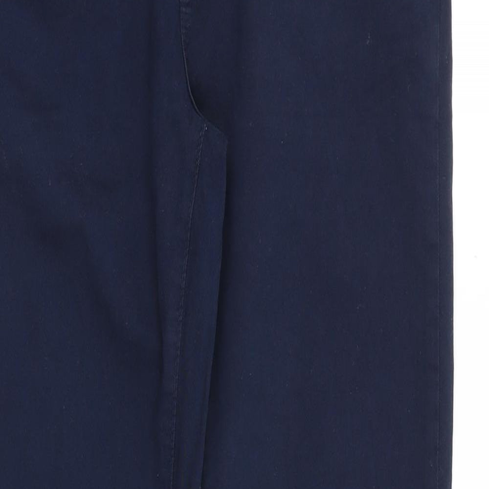 Springfield Womens Blue Cotton Straight Jeans Size 12 Slim Zip