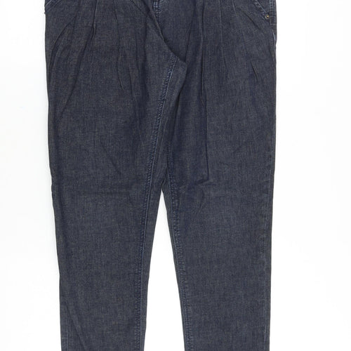 Select Denim Womens Blue Cotton Straight Jeans Size 12 Regular Zip