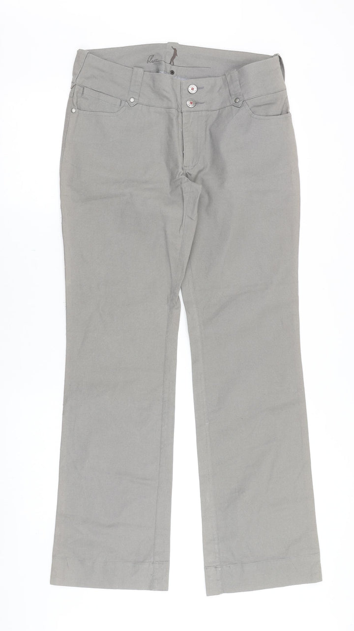 Blurr Womens Grey Cotton Straight Jeans Size 32 in Regular Zip