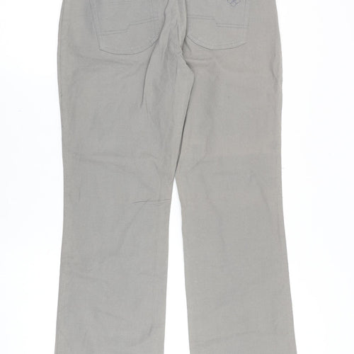 Blurr Womens Grey Cotton Straight Jeans Size 32 in Regular Zip