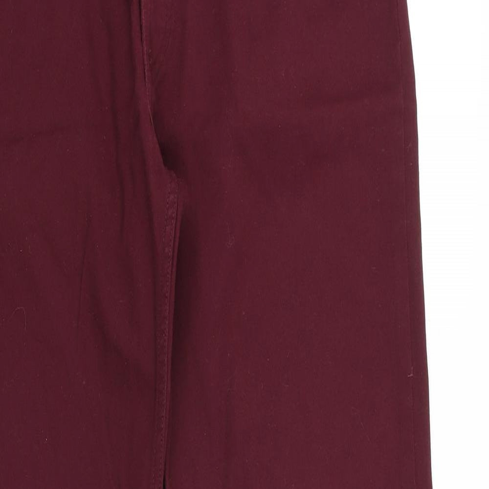 H&M Womens Purple Cotton Straight Jeans Size 34 in Regular Zip