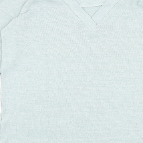 NEXT Womens Blue Viscose Basic T-Shirt Size 10 Scoop Neck