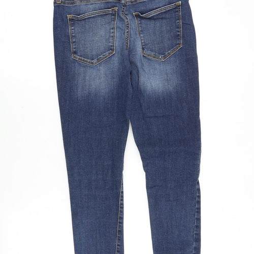 Gap Womens Blue Cotton Skinny Jeans Size 28 in Slim Zip