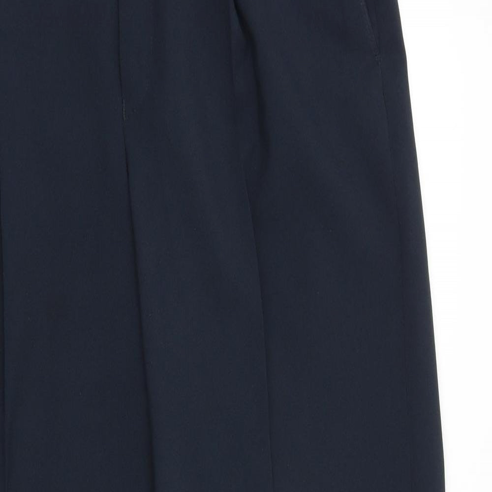 UrbanSpirit Mens Blue Polyester Trousers Size 32 in Regular Zip