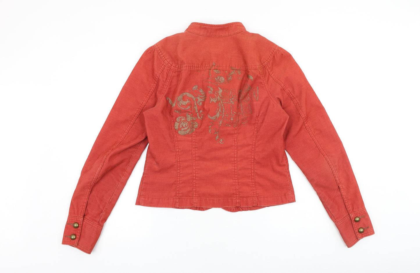 Calvin Klein Womens Red Jacket Size L Button