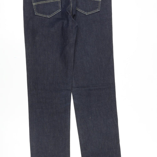 Promod Womens Blue Cotton Straight Jeans Size 28 in Regular Zip