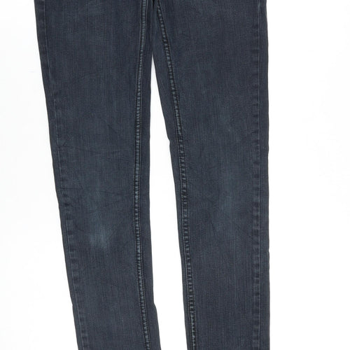 Stradivarius Womens Black Cotton Skinny Jeans Size 30 in Slim Zip
