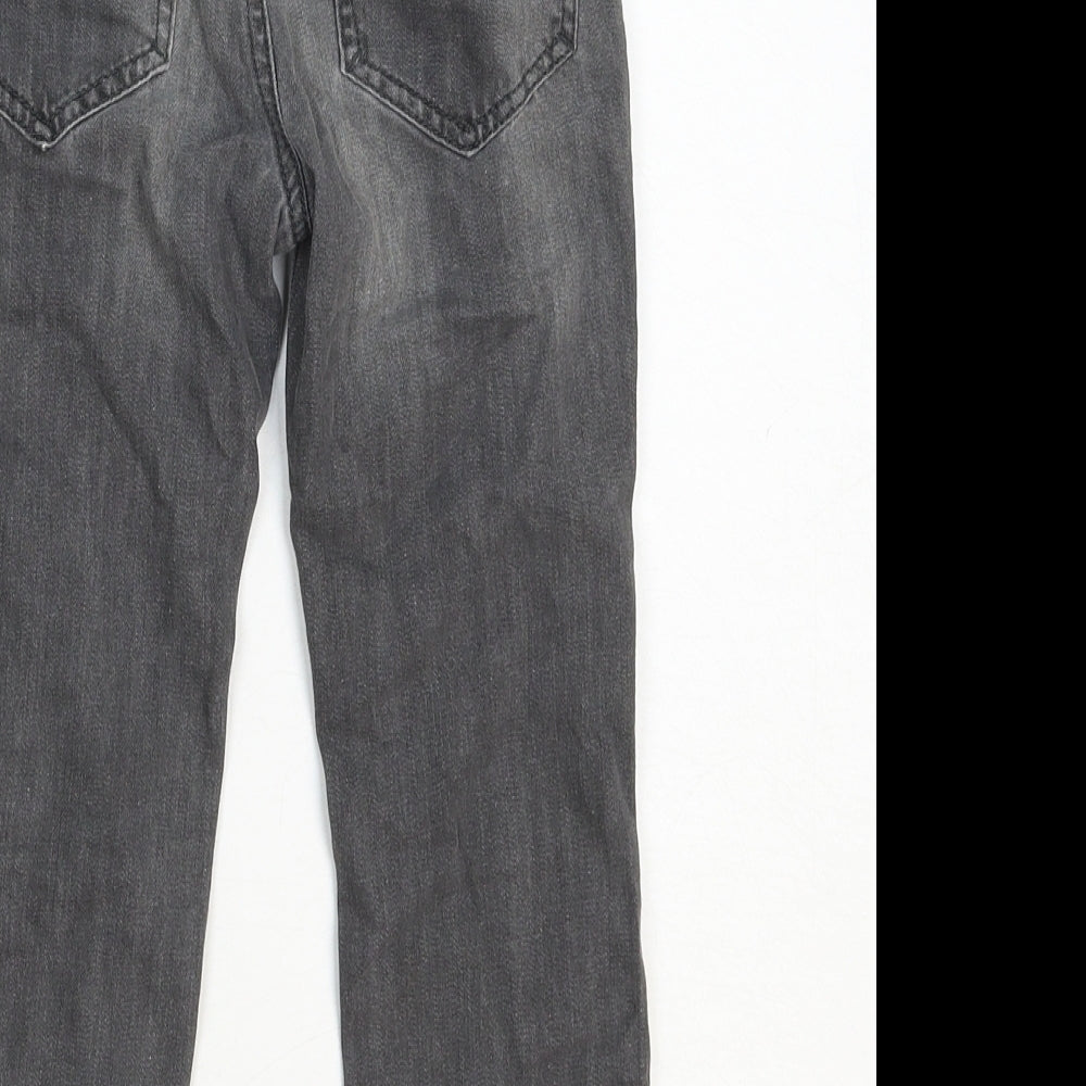 Joules Boys Grey Cotton Straight Jeans Size 4 Years Regular Button