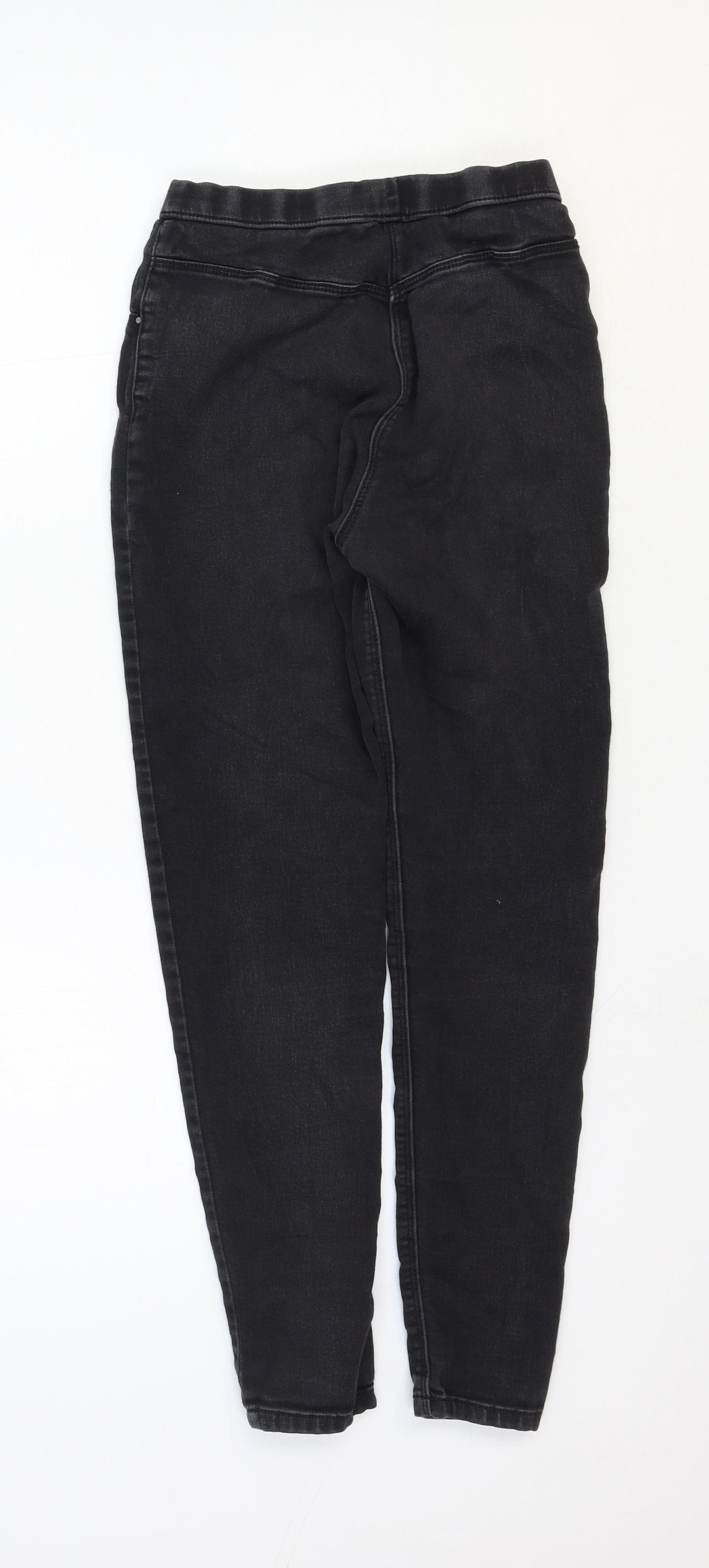 Marks and Spencer Girls Black Cotton Skinny Jeans Size 13-14 Years Regular