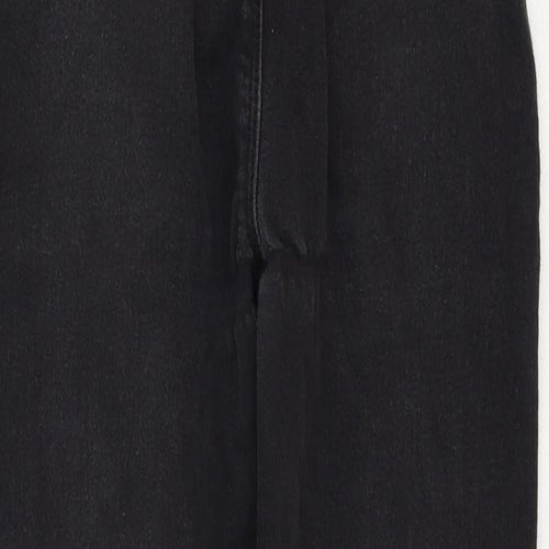Marks and Spencer Girls Black Cotton Skinny Jeans Size 13-14 Years Regular