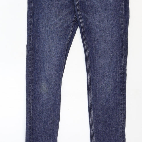 ONLY & SONS Womens Blue Cotton Skinny Jeans Size 28 in Regular Zip