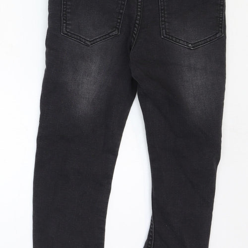 Matalan Boys Black Cotton Tapered Jeans Size 8 Years Regular Tie