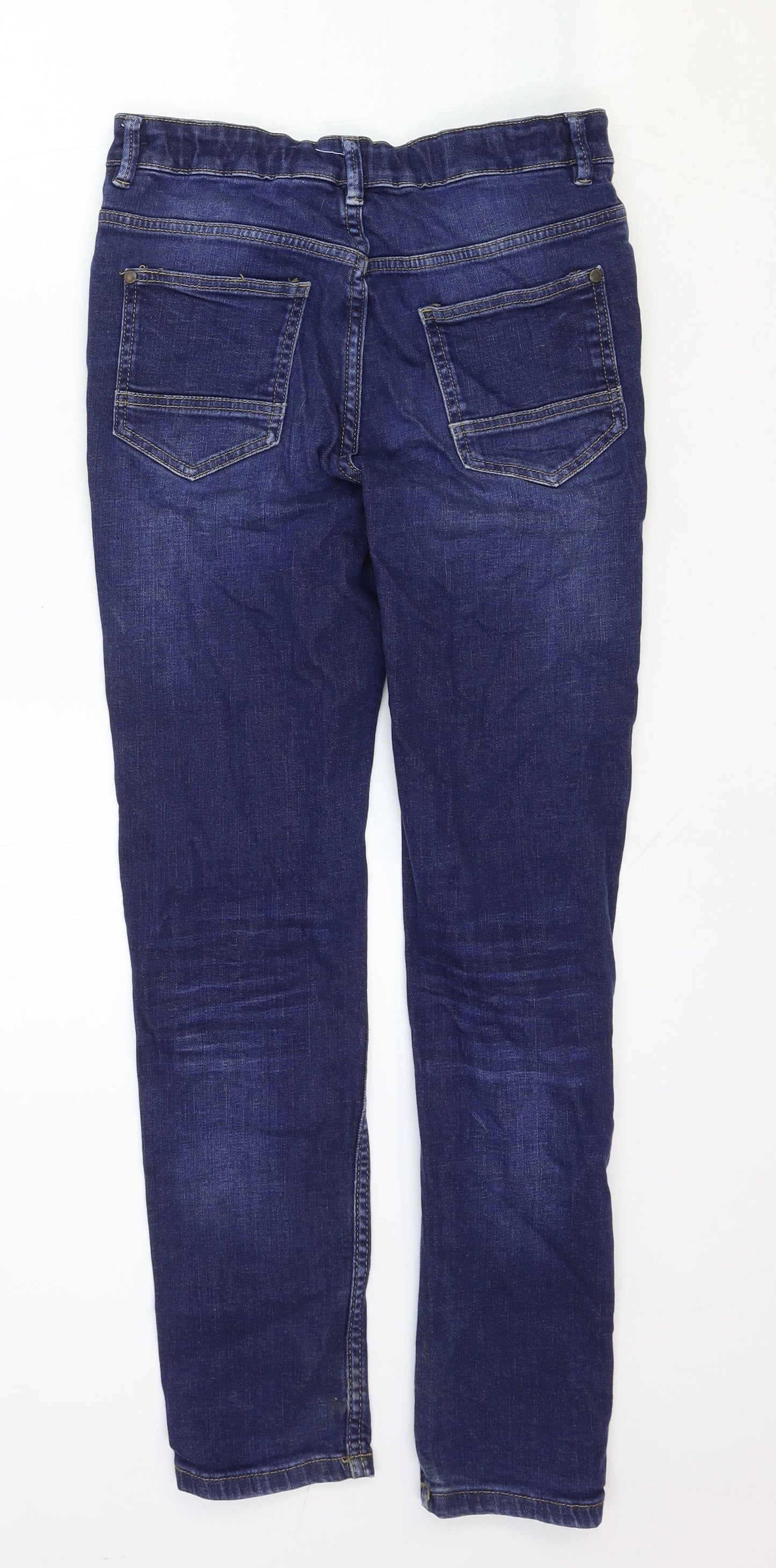 NEXT Boys Blue Cotton Straight Jeans Size 13 Years Regular Zip