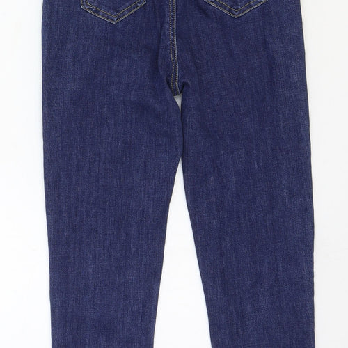 Benetton Womens Blue Cotton Skinny Jeans Size 26 in Regular Zip