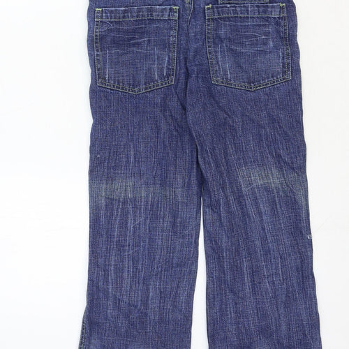Demo Boys Blue Cotton Bootcut Jeans Size 9 Months Regular Zip