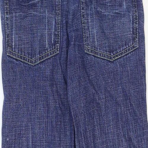 Demo Boys Blue Cotton Bootcut Jeans Size 9 Months Regular Zip