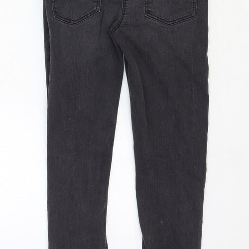 TU Girls Black Cotton Skinny Jeans Size 13 Years Regular Zip