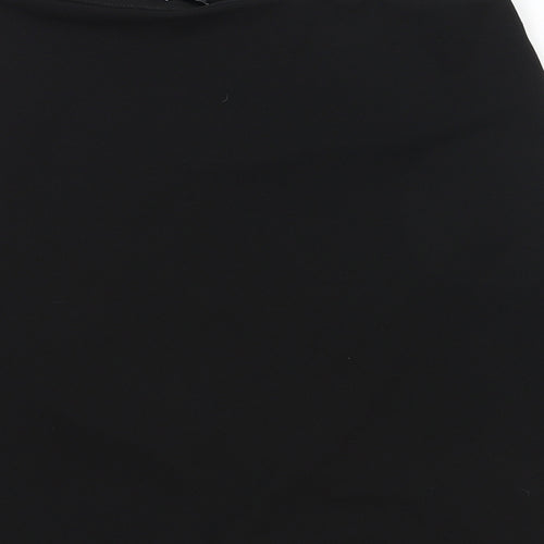 Zara Womens Black Viscose Straight & Pencil Skirt Size L Zip