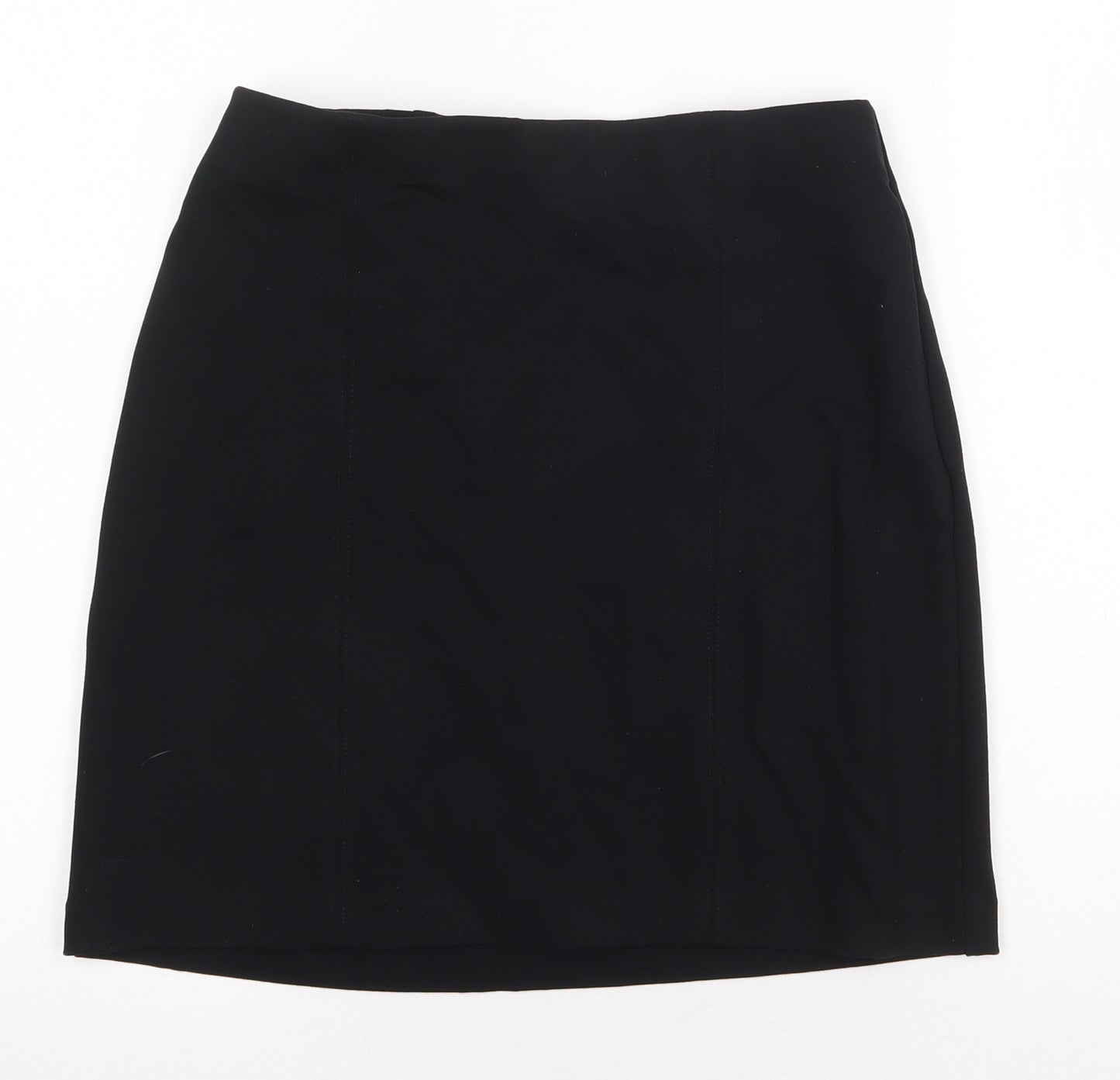 Marks and Spencer Womens Black Viscose Straight & Pencil Skirt Size 8
