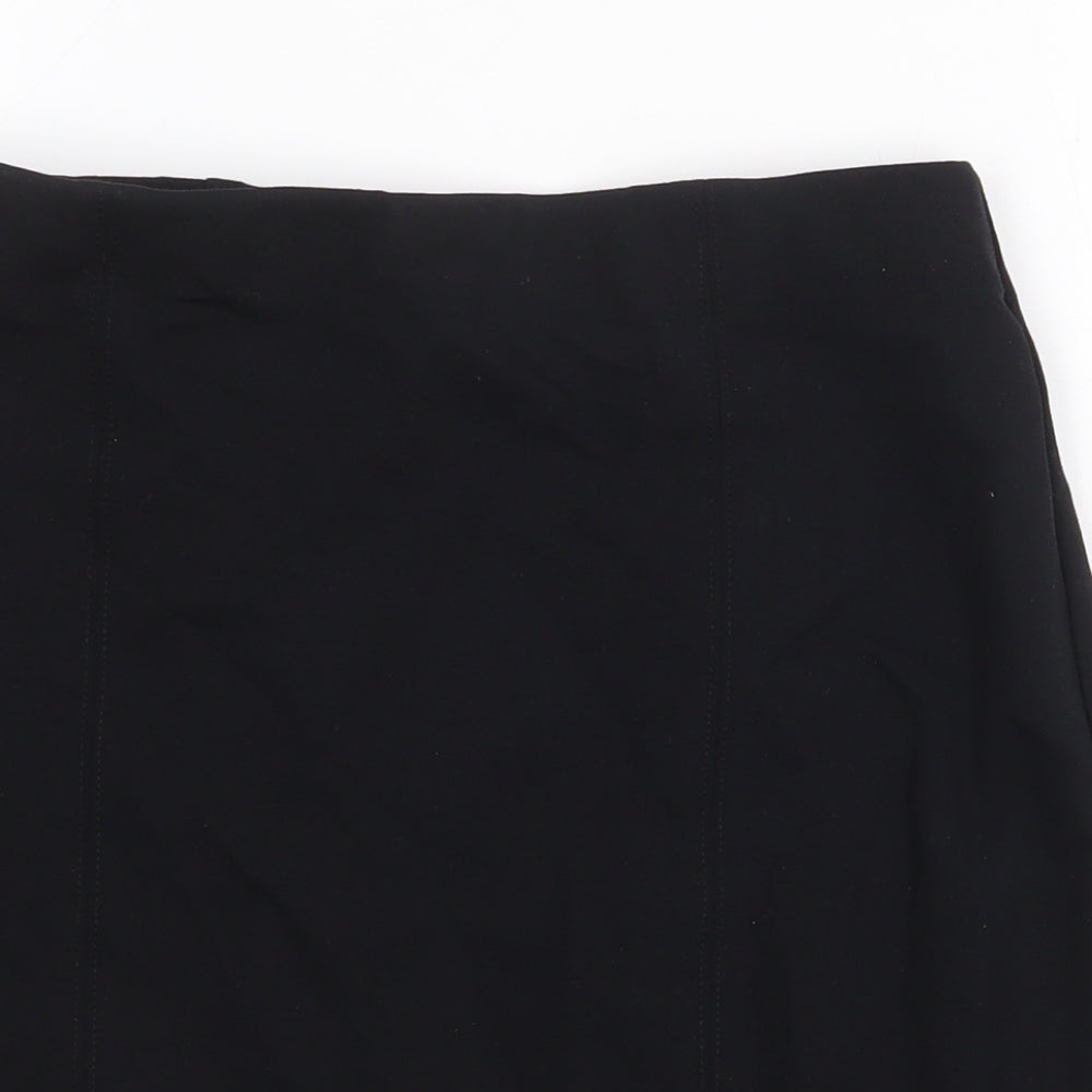 Marks and Spencer Womens Black Viscose Straight & Pencil Skirt Size 8
