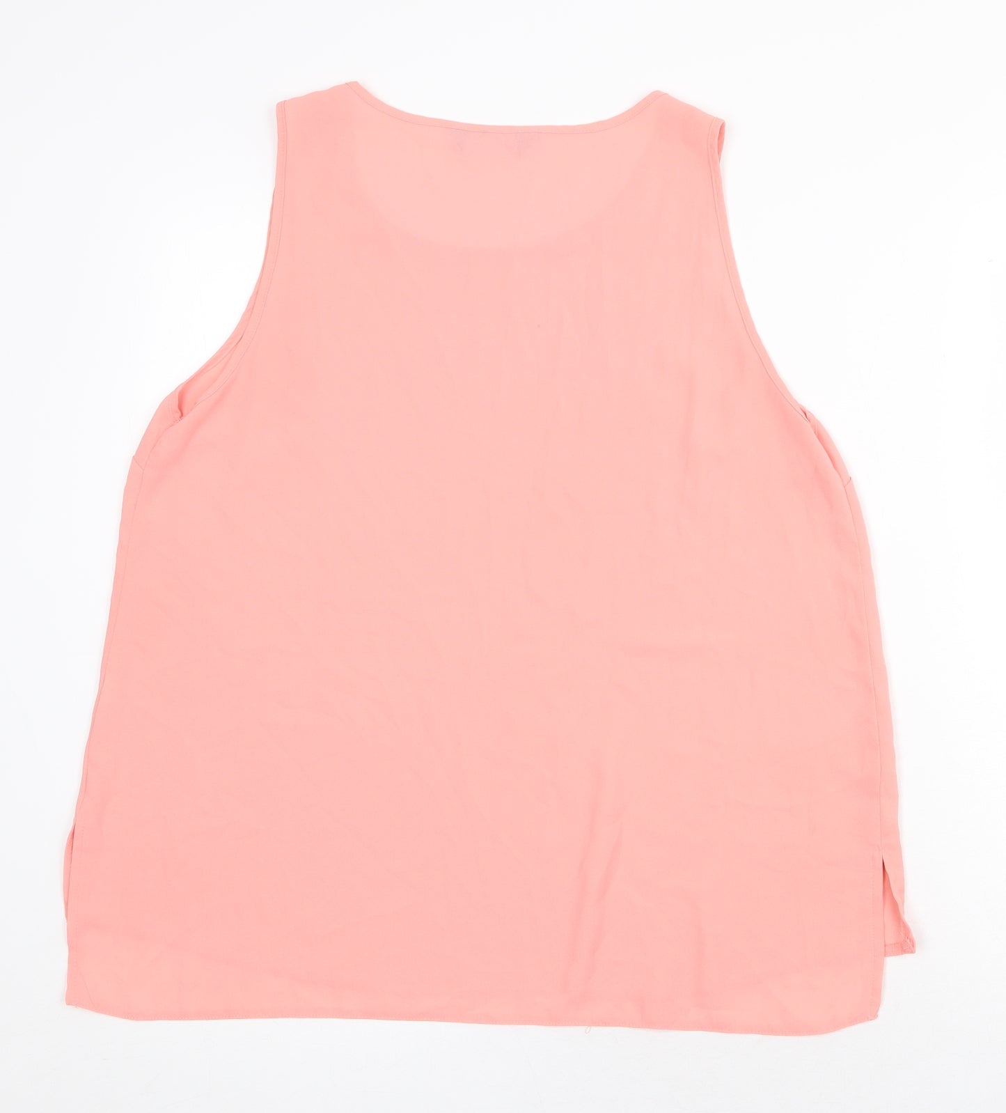 Dorothy Perkins Womens Pink Polyester Basic Tank Size 14 Scoop Neck