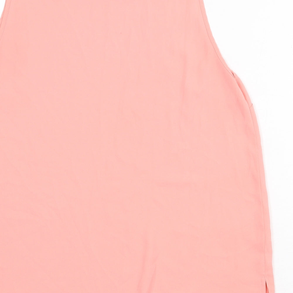 Dorothy Perkins Womens Pink Polyester Basic Tank Size 14 Scoop Neck