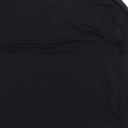 Fabletics Womens Black Polyester Basic T-Shirt Size S V-Neck