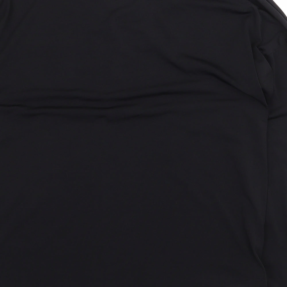 Fabletics Womens Black Polyester Basic T-Shirt Size S V-Neck