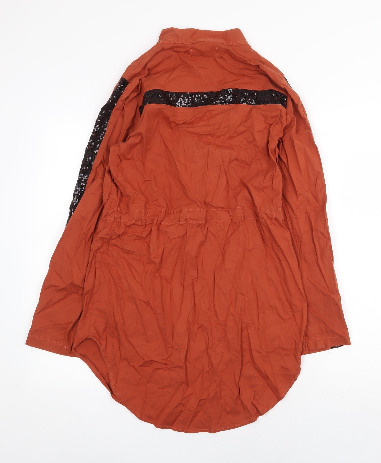 Alma Fashion Womens Orange Jacket Coat Size M Zip