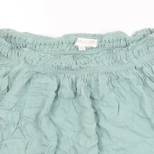 Apricot Womens Green Polyester Basic Blouse Size 12 Off the Shoulder - Bardot