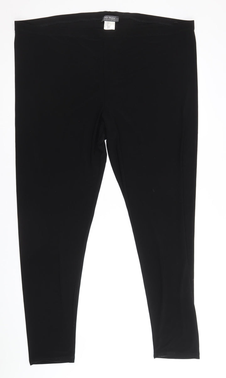 Mr Max Womens Black Polyester Jogger Leggings Size 2XS