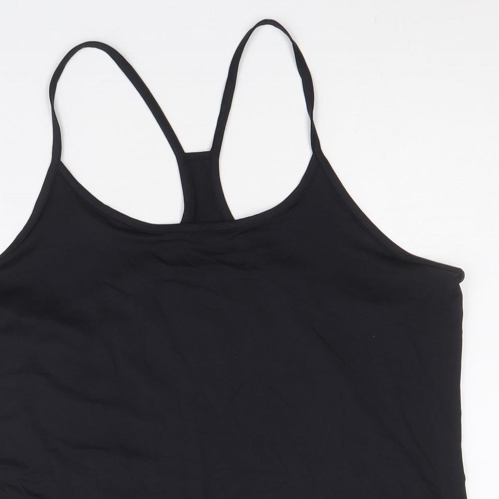 Marks and Spencer Womens Black Polyester Basic Tank Size 18 Scoop Neck Pullover - Racerback