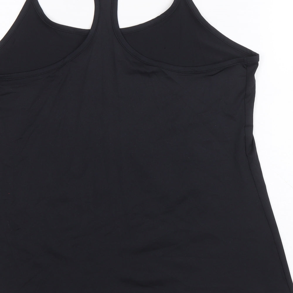 Marks and Spencer Womens Black Polyester Basic Tank Size 18 Scoop Neck Pullover - Racerback