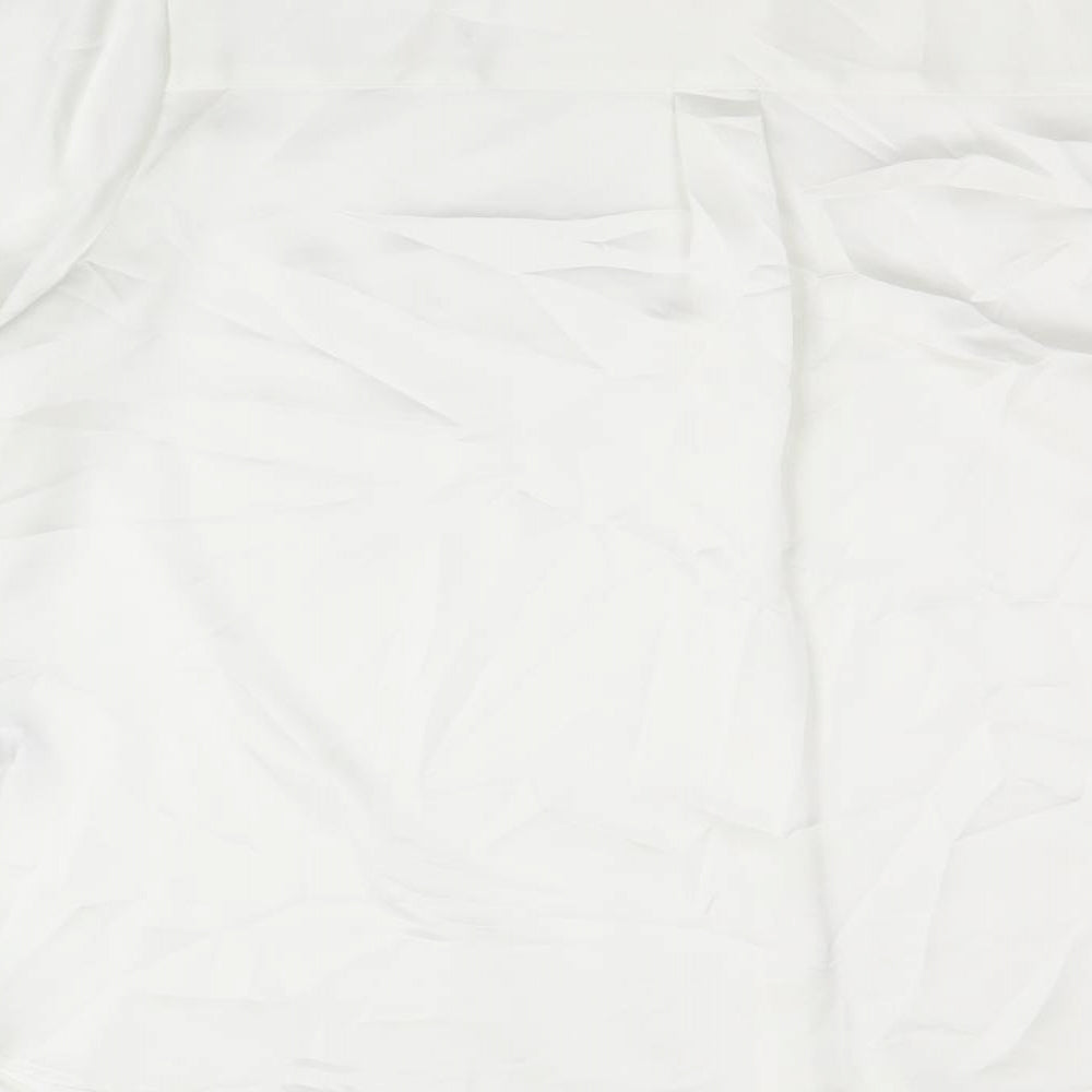 Marks and Spencer Womens Ivory Polyester Basic Button-Up Size 18 Collared