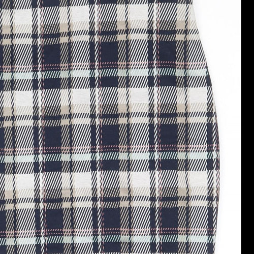 Marks and Spencer Womens Multicoloured Plaid Polyester Straight & Pencil Skirt Size 14