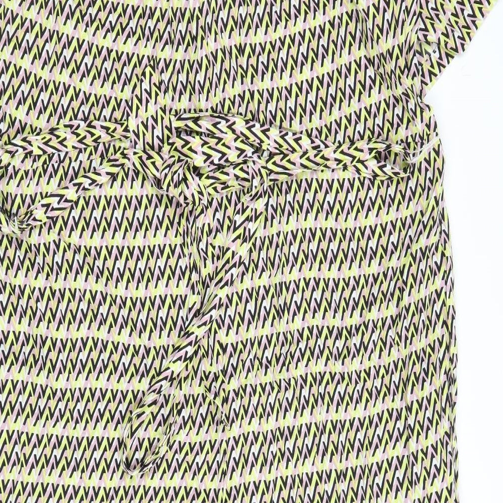 Autograph Womens Multicoloured Geometric Polyester Jumpsuit One-Piece Size 18 Pullover