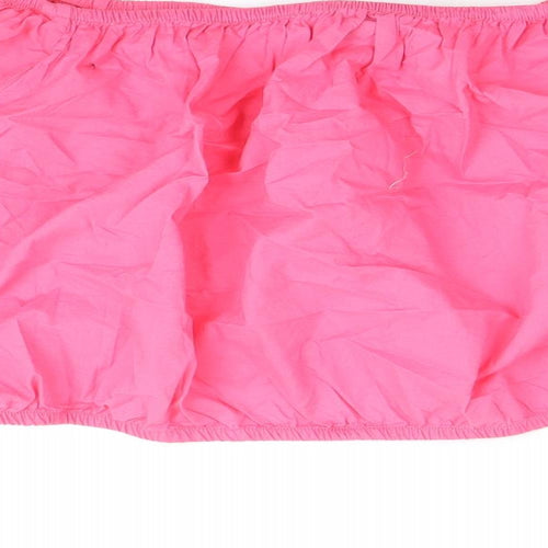 Marks and Spencer Womens Pink 100% Cotton Cropped Blouse Size 18 Boat Neck - Bardot