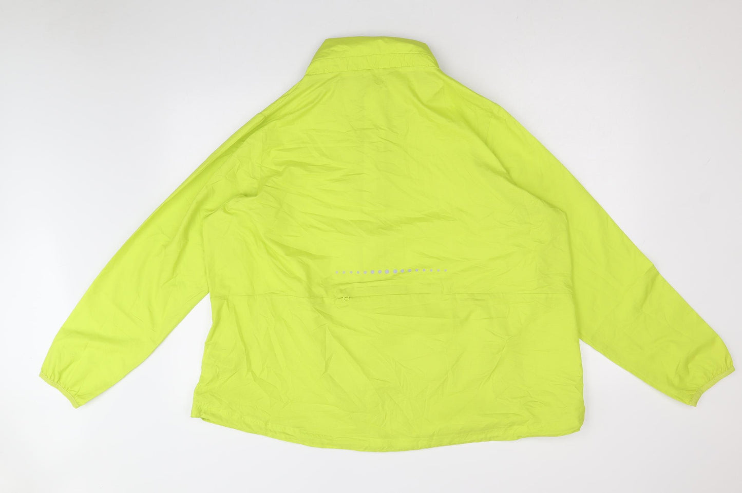 marks and Womens Yellow Windbreaker Coat Size 22 Zip