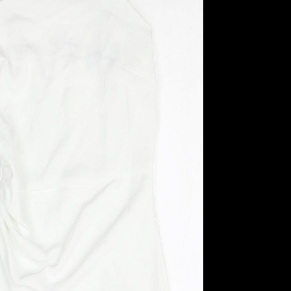 Zara Womens White Polyester Mini Size XS Square Neck Zip