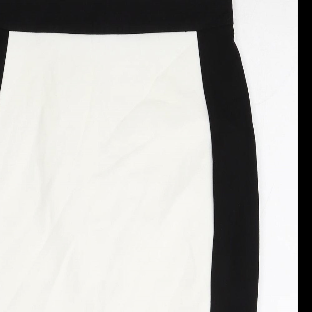 Zara Womens Multicoloured Viscose Straight & Pencil Skirt Size M Zip