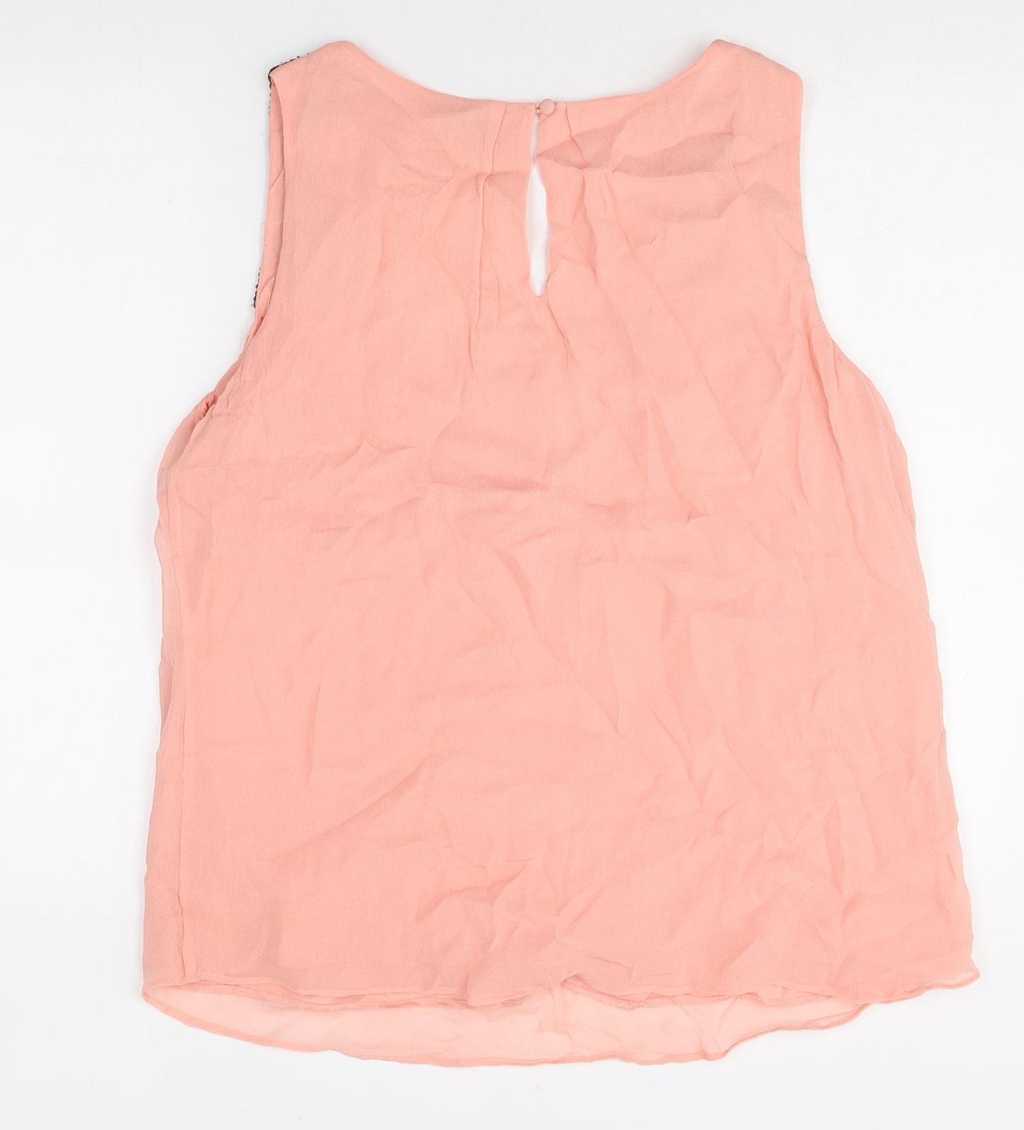 Monsoon Womens Pink Viscose Basic Tank Size 18 Scoop Neck