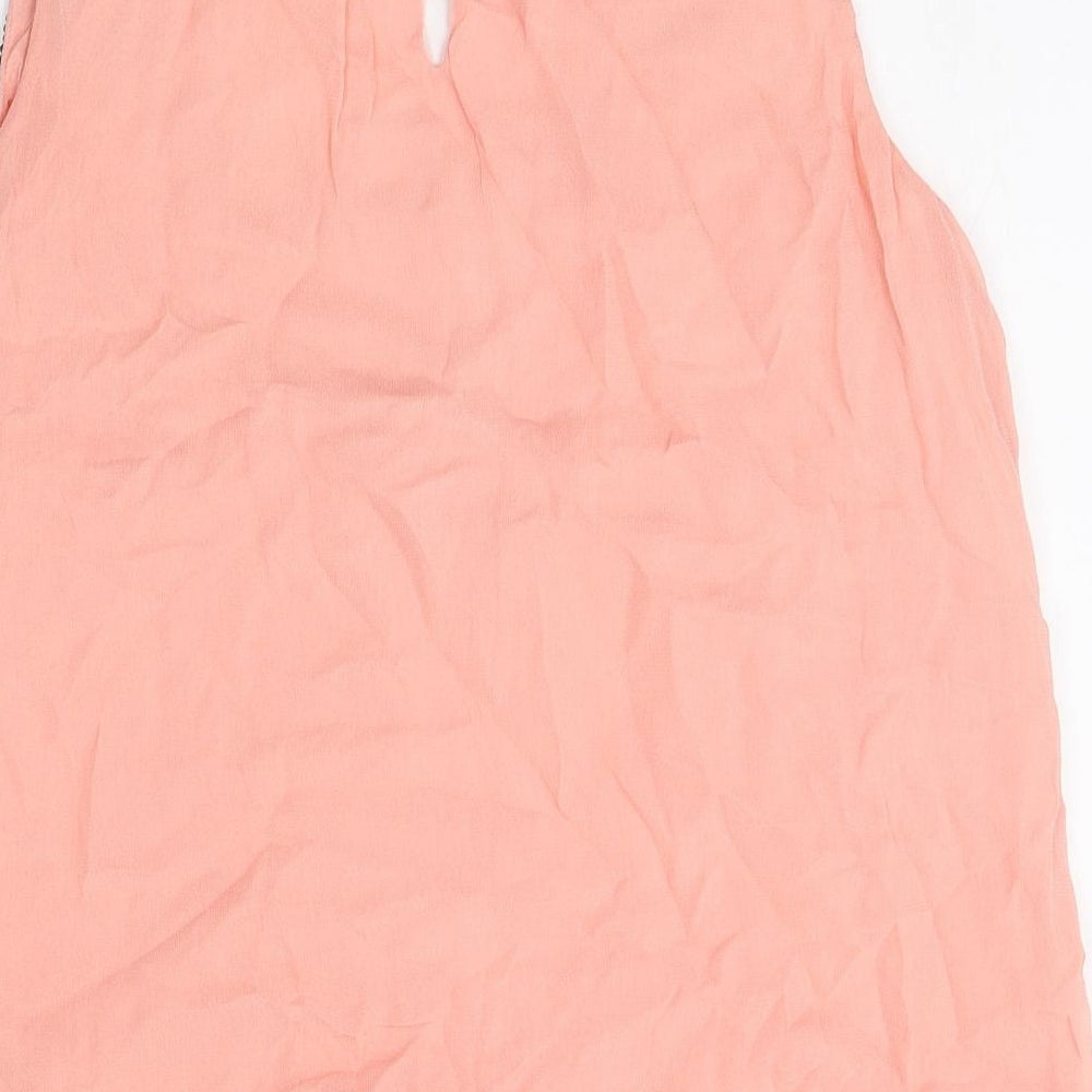 Monsoon Womens Pink Viscose Basic Tank Size 18 Scoop Neck